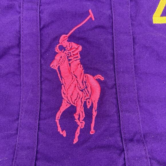 Ralph Lauren Polo The Big Pony Collection Canvas Tote Bag Embroidered - Picture 2 of 9